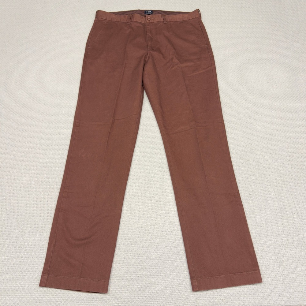 J Crew Pants Mens 35x34 Burgundy Cotton Sutton Chino Preppy Office Casual